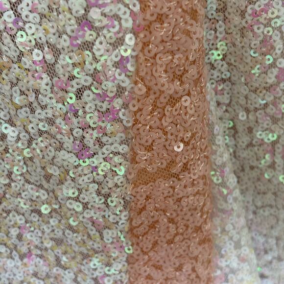 Flirt by Maggie Sottero Blush Pink Iridescent Sequin Prom Dress - Size 10 - Picture 6 of 6